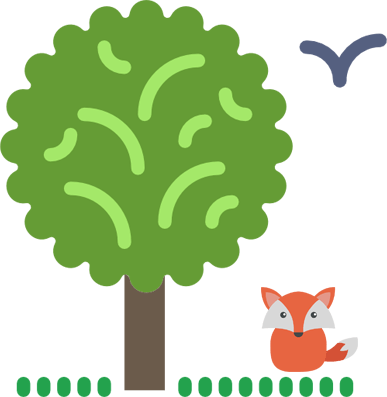 狐狸和树的图标